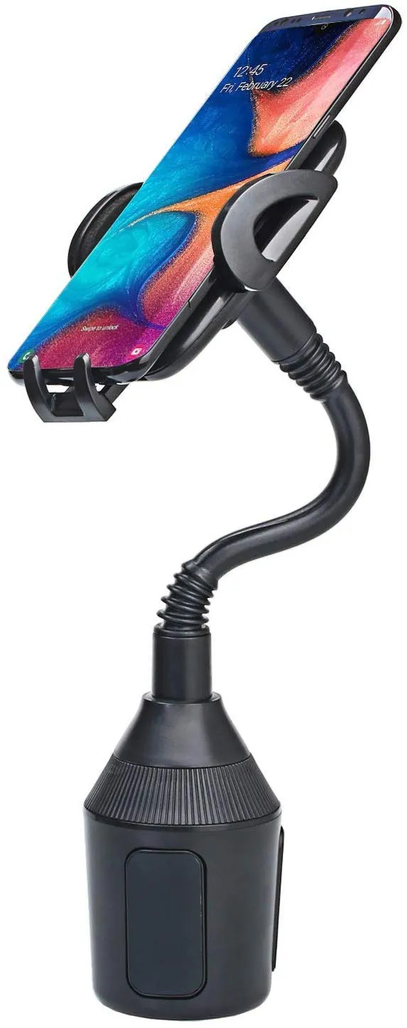 Galaxy Wireless Cup Holder Phone Mount Universal Adjustable Gooseneck Cup Holder Cradle Car Mount for Cell Phone for Galaxy A10e/A20/A30/A50/J7 2018/J7 Crown/J7 Star