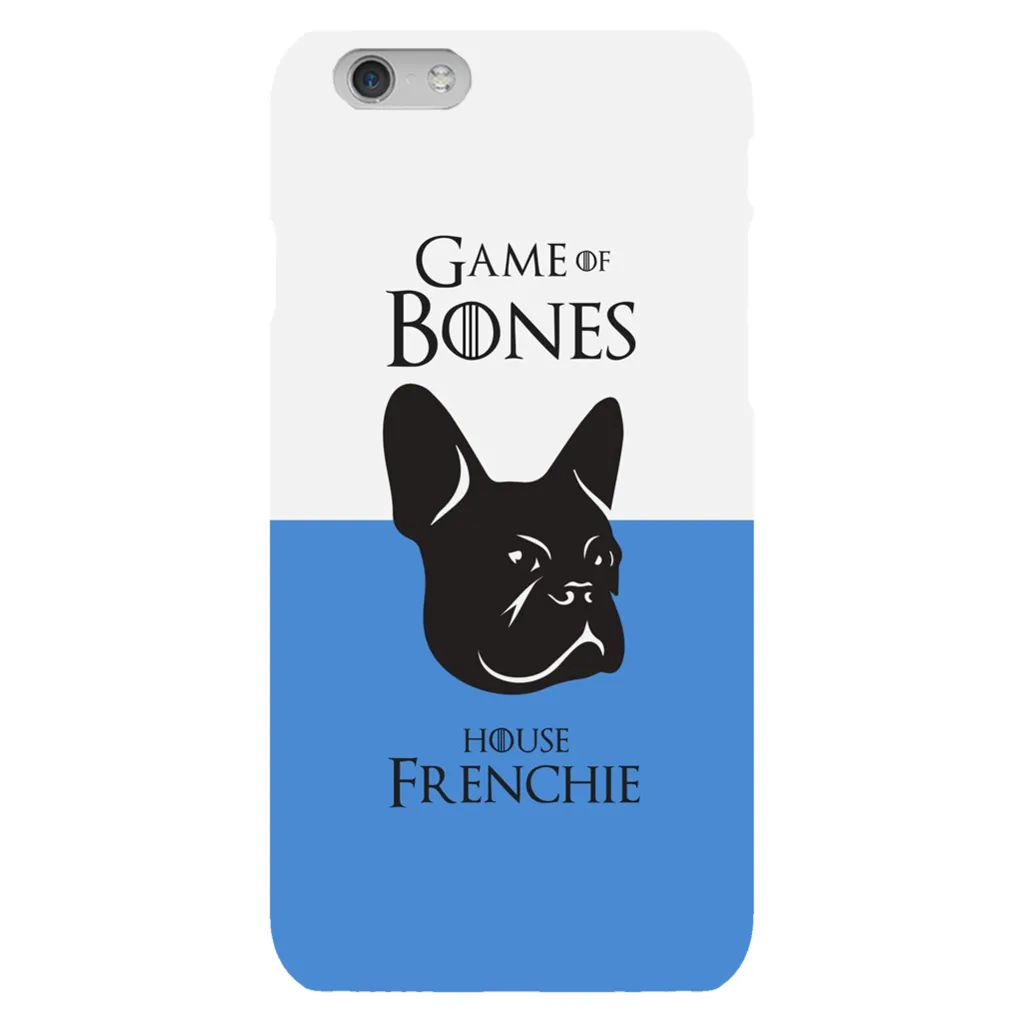 Game of Bones: House Frenchie iPhone Cases (blue - various sizes)