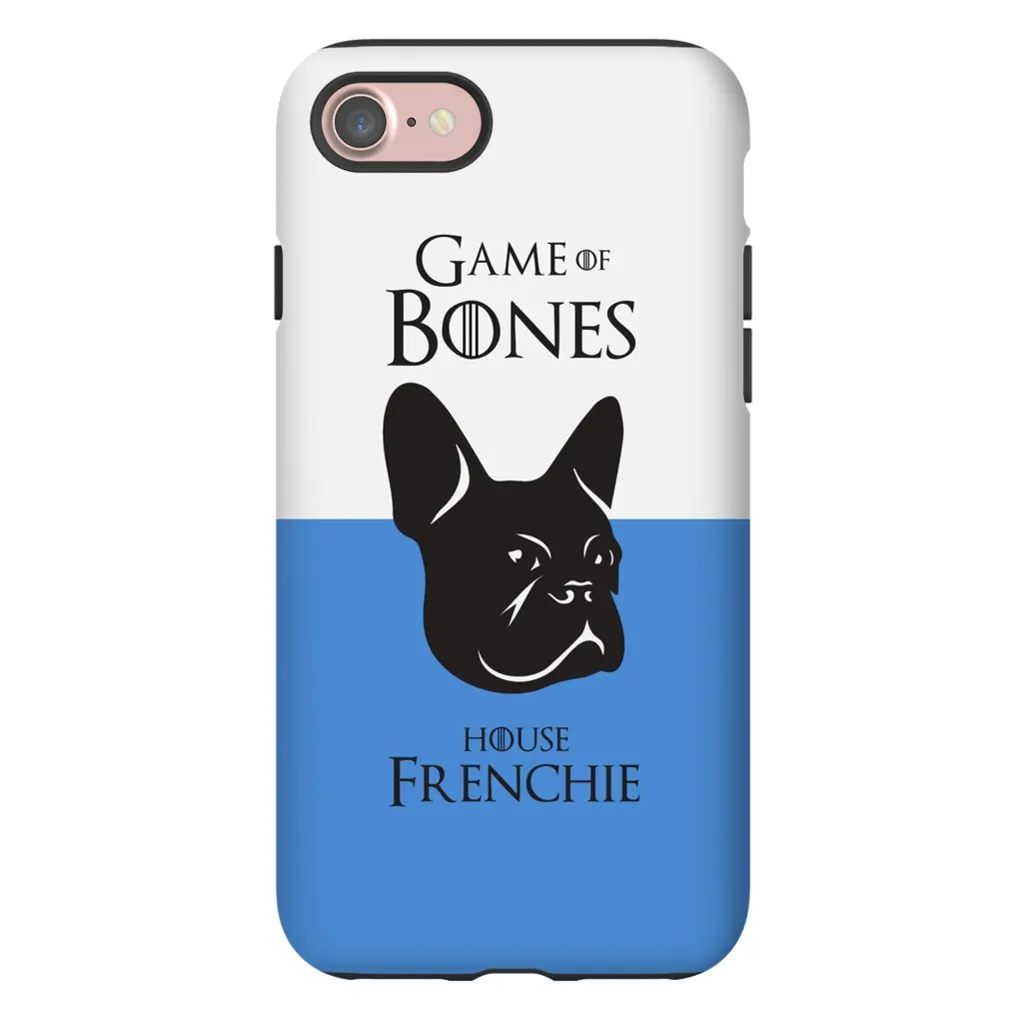 Game of Bones: House Frenchie iPhone Cases (blue - various sizes)