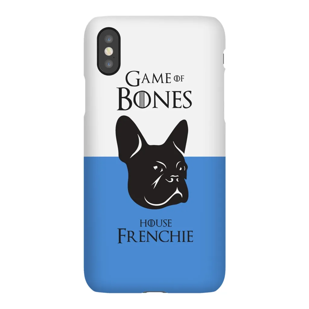 Game of Bones: House Frenchie iPhone Cases (blue - various sizes)