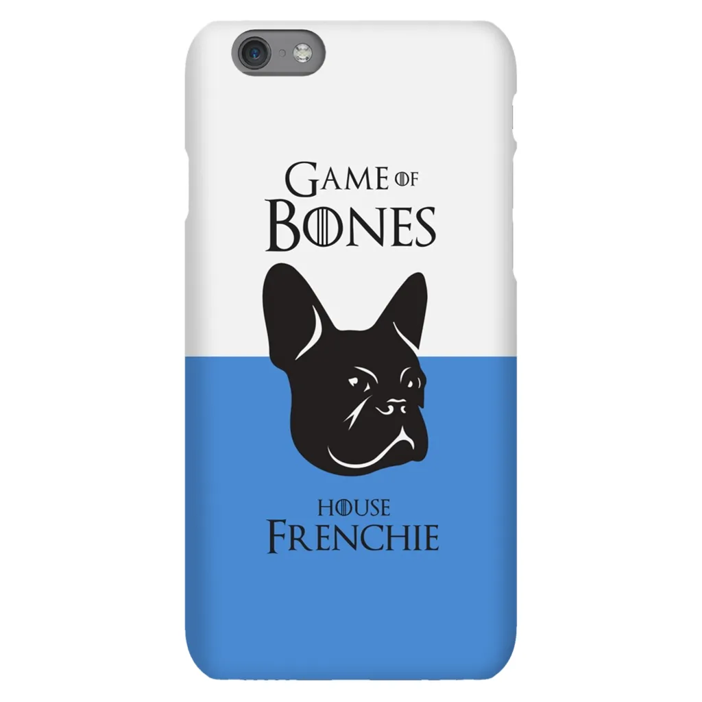 Game of Bones: House Frenchie iPhone Cases (blue - various sizes)