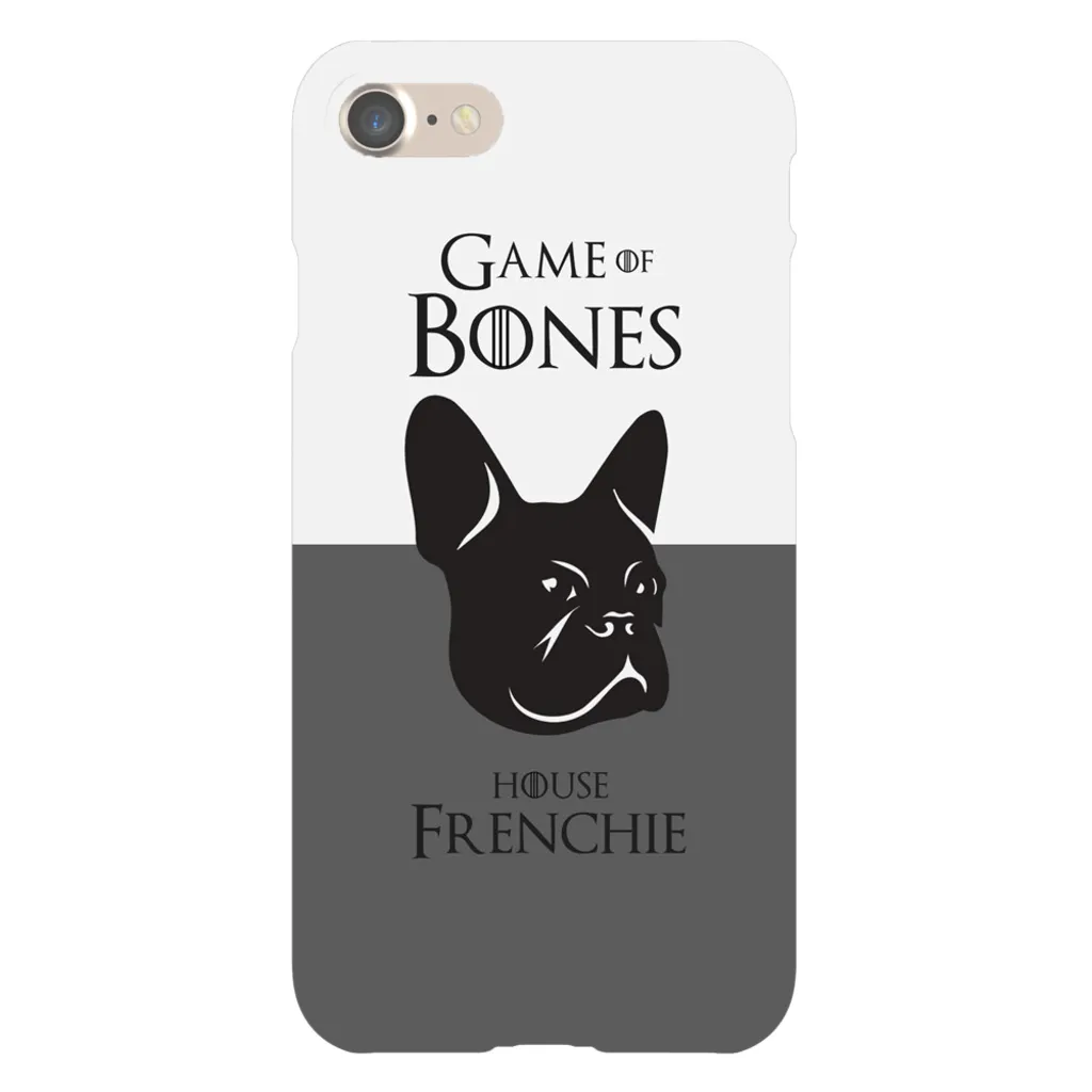 Game of Bones: House Frenchie iPhone Cases (grey - various sizes)