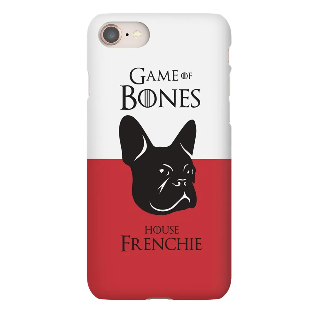 Game of Bones: House Frenchie iPhone Cases (red - various sizes)