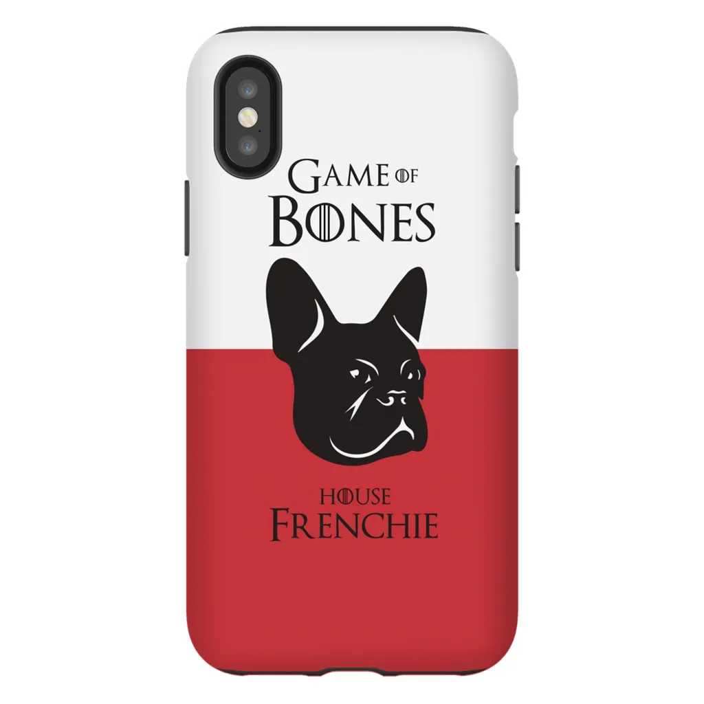 Game of Bones: House Frenchie iPhone Cases (red - various sizes)