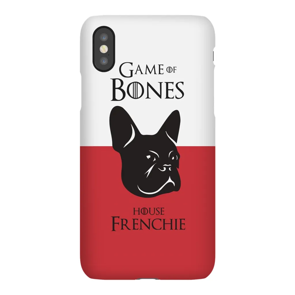 Game of Bones: House Frenchie iPhone Cases (red - various sizes)