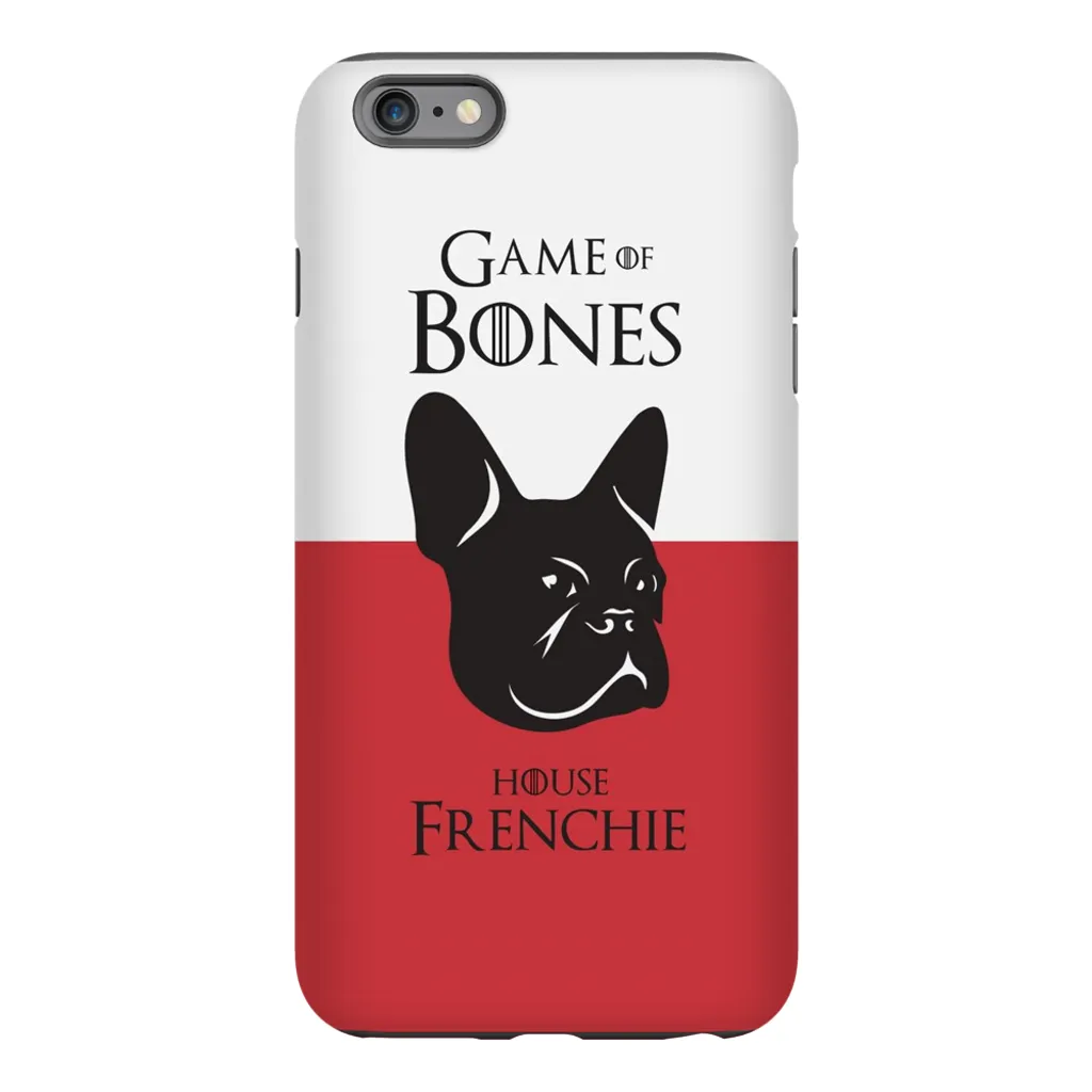 Game of Bones: House Frenchie iPhone Cases (red - various sizes)