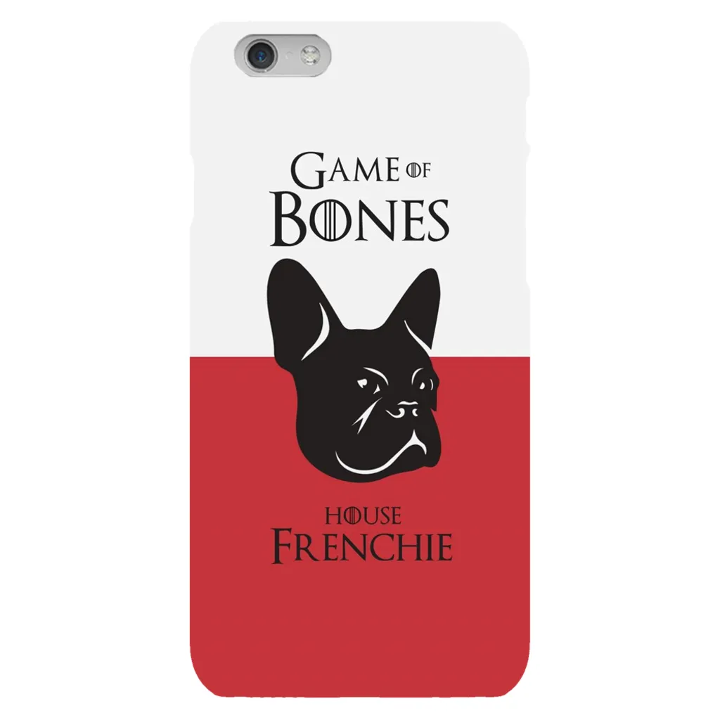 Game of Bones: House Frenchie iPhone Cases (red - various sizes)