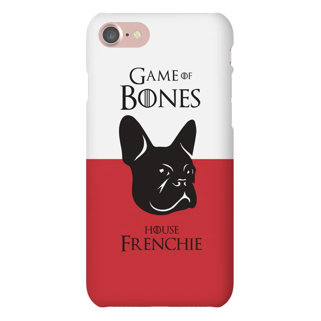 Game of Bones: House Frenchie iPhone Cases (red - various sizes)