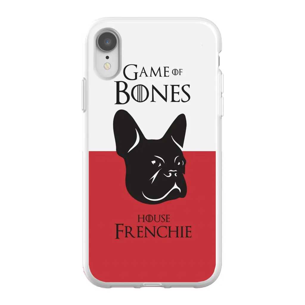 Game of Bones: House Frenchie iPhone Cases (red - various sizes)