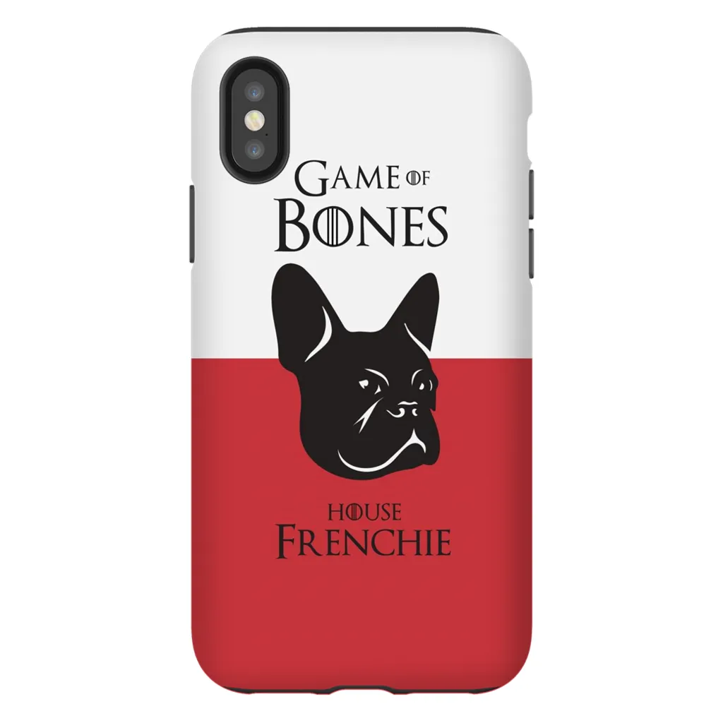 Game of Bones: House Frenchie iPhone Cases (red - various sizes)