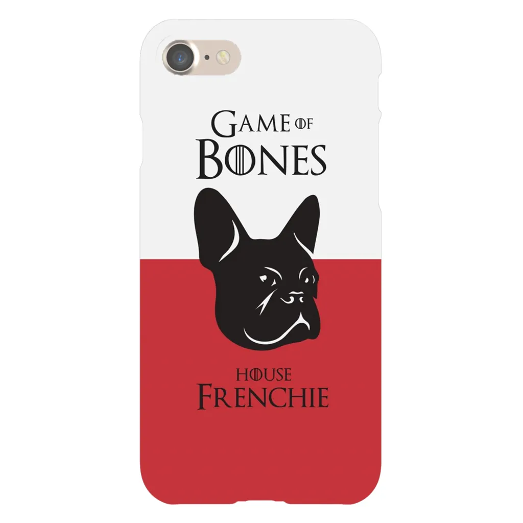 Game of Bones: House Frenchie iPhone Cases (red - various sizes)