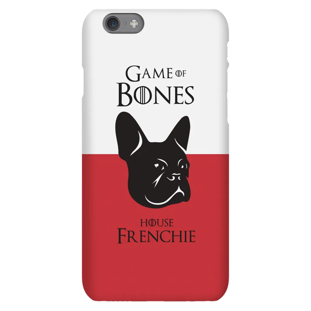 Game of Bones: House Frenchie iPhone Cases (red - various sizes)