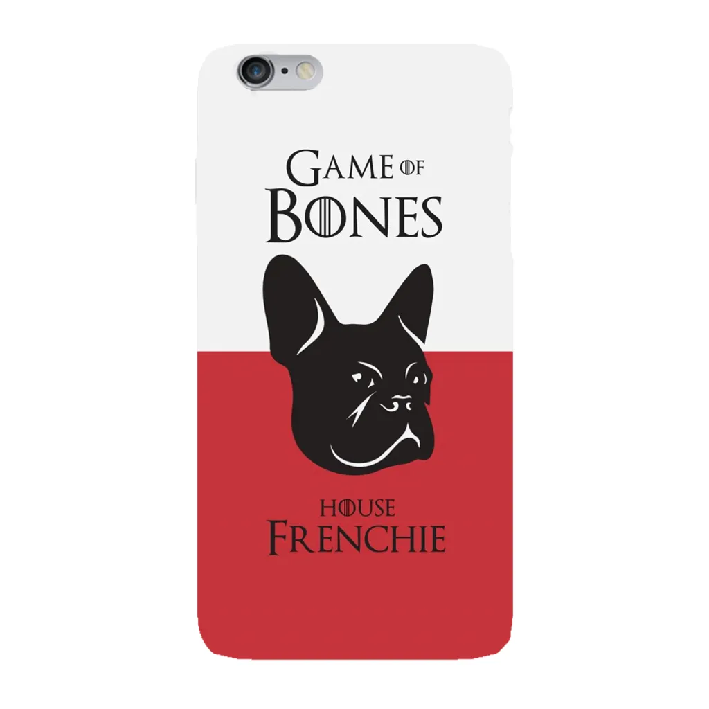 Game of Bones: House Frenchie iPhone Cases (red - various sizes)