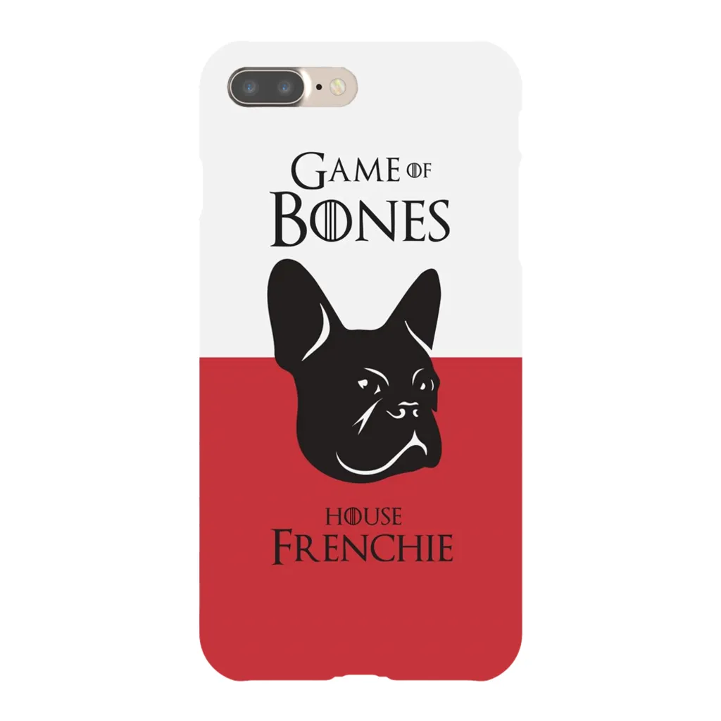 Game of Bones: House Frenchie iPhone Cases (red - various sizes)