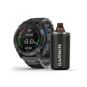 Garmin Descent Bundle MK2i Carbon Gray Dive Computer W/ Descent T1 Tank Pod Transmitter and 26mm Titanium Band