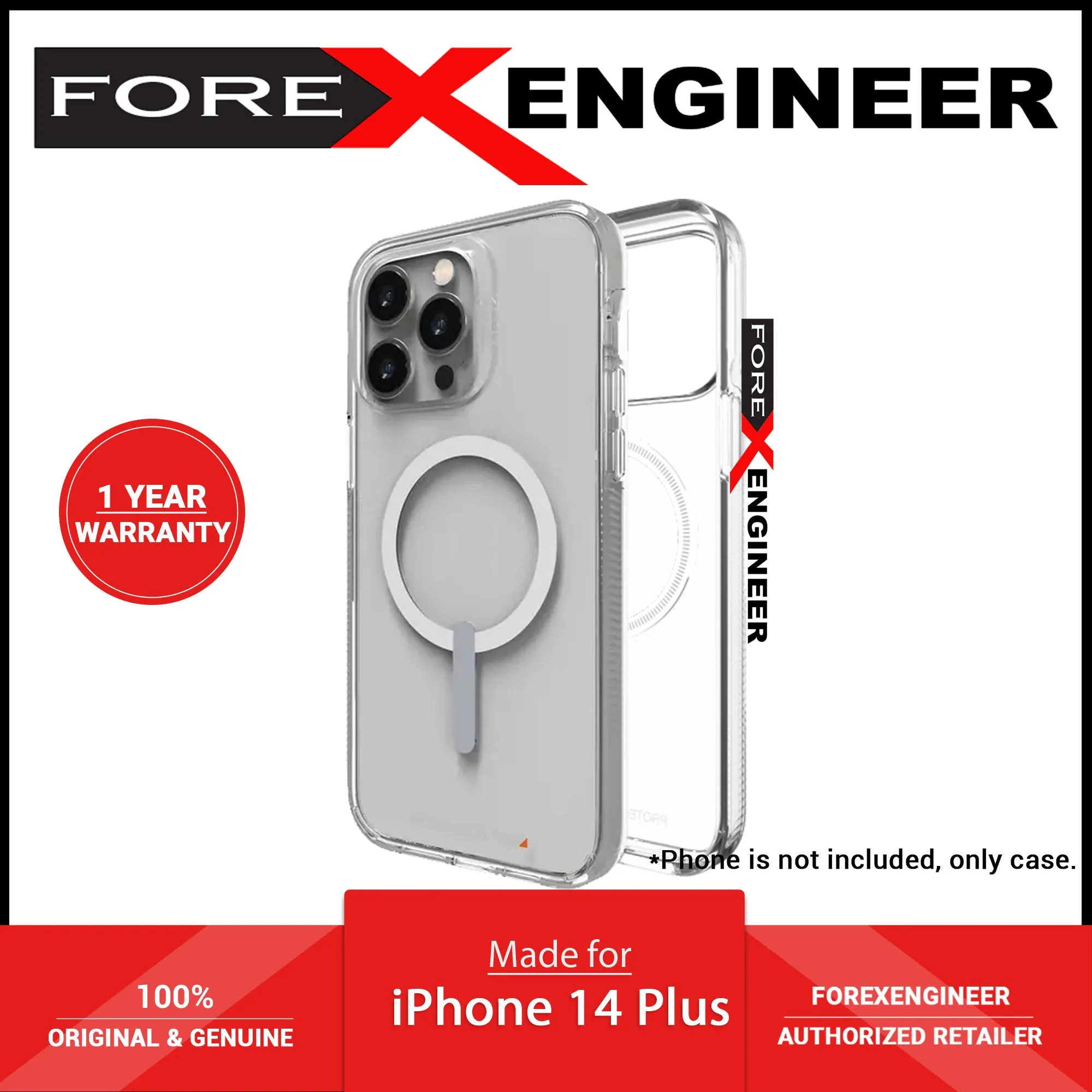 Gear4 Crystal Palace Snap for iPhone 14 Plus - Magsafe Compatible - Clear ( Barcode: 840056165342 )