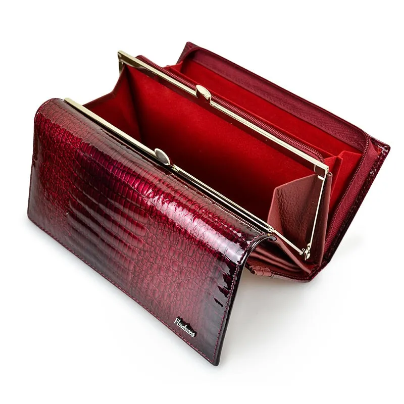 Genuine Cow & Luxury Clutch With Zipper Wallet For Ladies