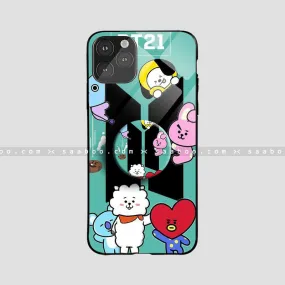 Glossy Protective Case With BT21 Design