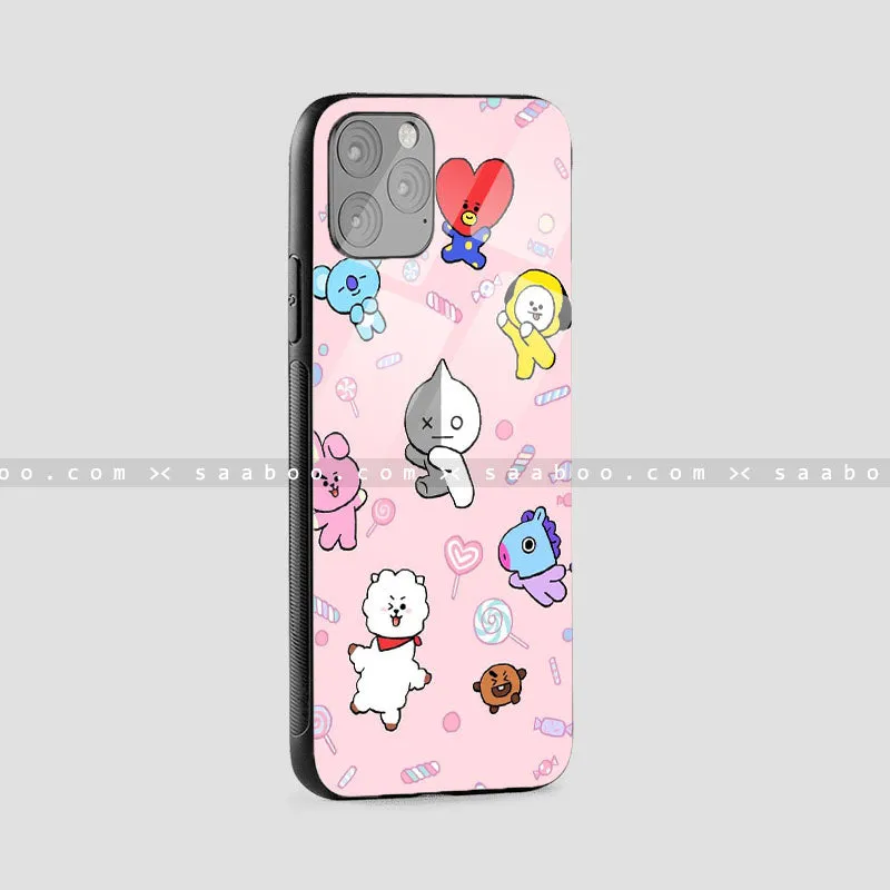 Glossy Protective Case With BTS Design