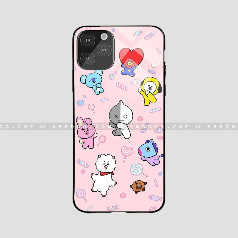 Glossy Protective Case With BTS Design