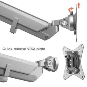 GU70 Series Premium Gas Spring Arms with USB - Pole based