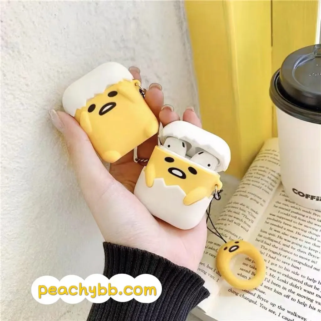 Gudetama Inspired Silicon Yellow AirPods Case