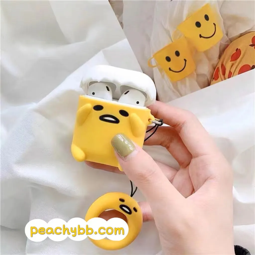 Gudetama Inspired Silicon Yellow AirPods Case