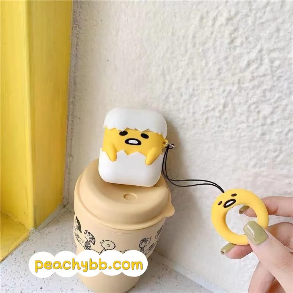 Gudetama Inspired Silicon Yellow AirPods Case