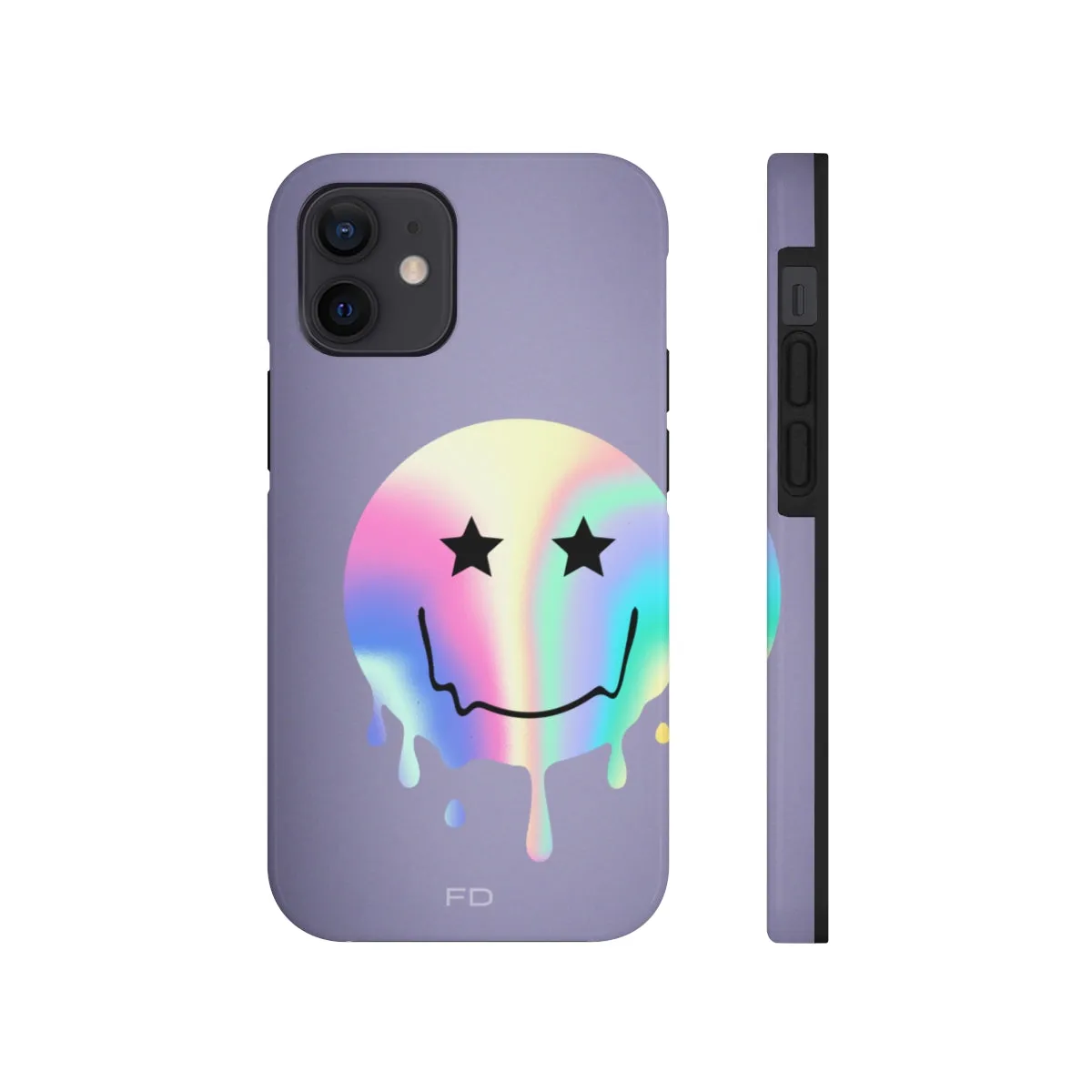 Happy Face with Stars Tough Case for iPhone with Wireless Charging