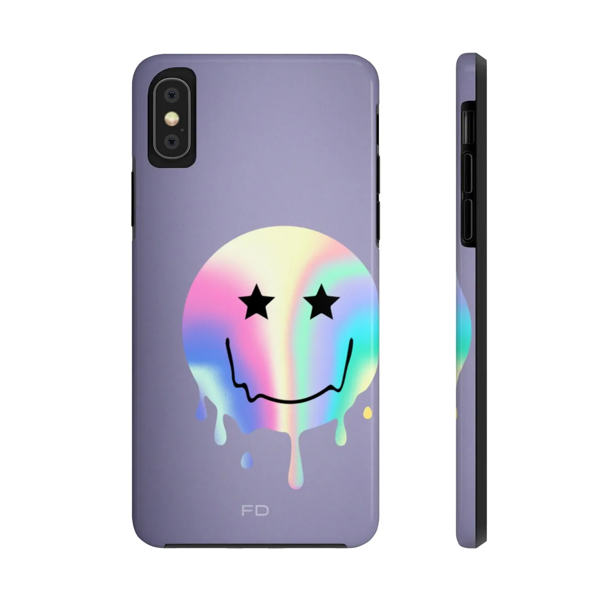 Happy Face with Stars Tough Case for iPhone with Wireless Charging