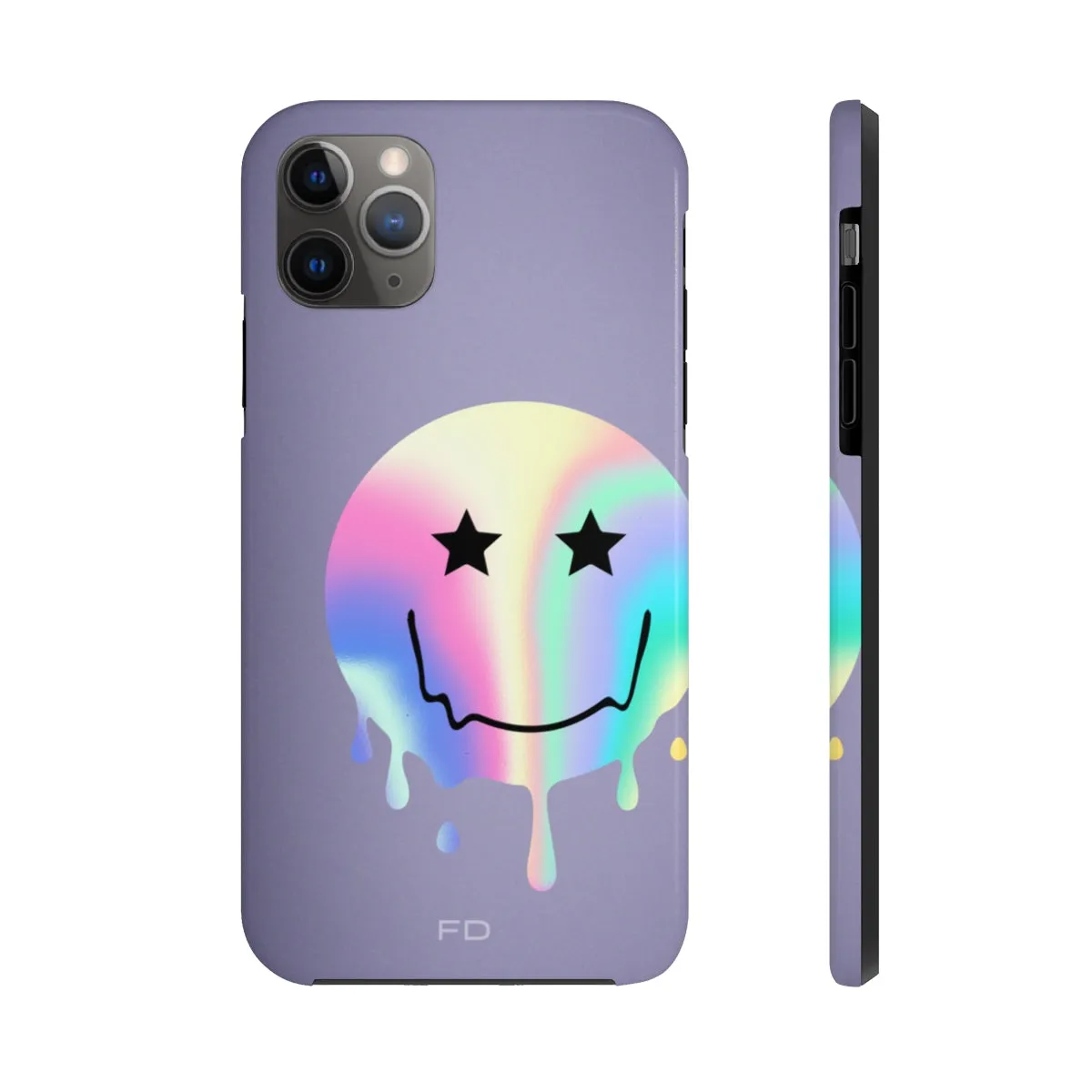 Happy Face with Stars Tough Case for iPhone with Wireless Charging