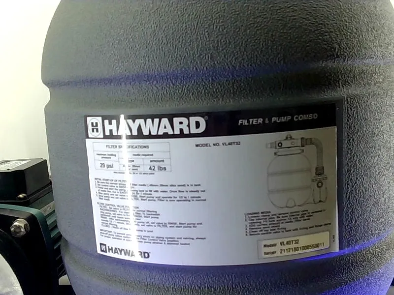 Hayward Pool Filter & Pump Combo 42 Lbs