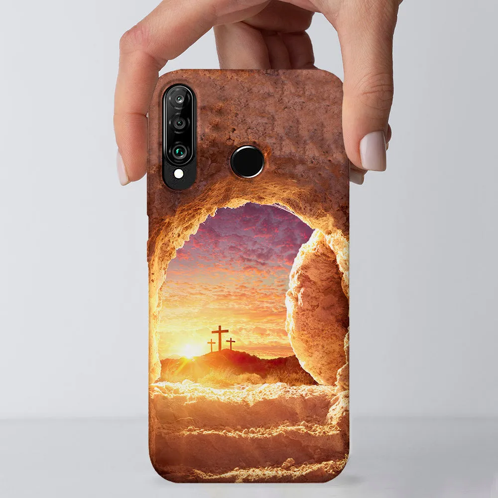 He Is Risen - Cross - Christian Phone Case - Religious Phone Case - Faith Phone Case - Ciaocustom