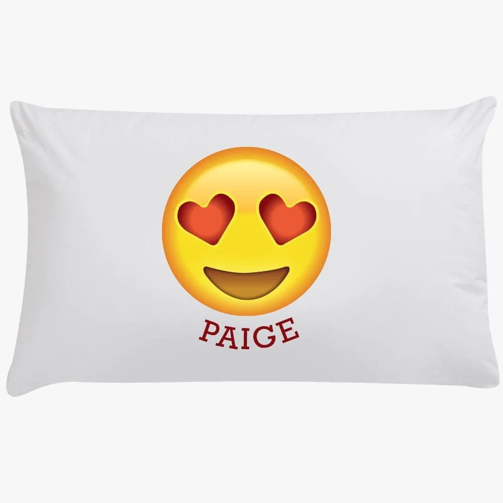 Heart-Shaped Eyes Customized Emoji Sleeping Pillowcase