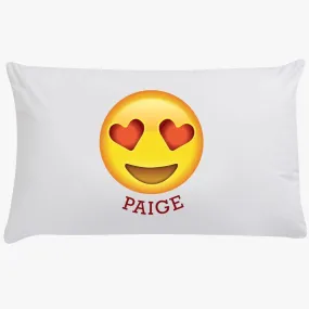 Heart-Shaped Eyes Customized Emoji Sleeping Pillowcase