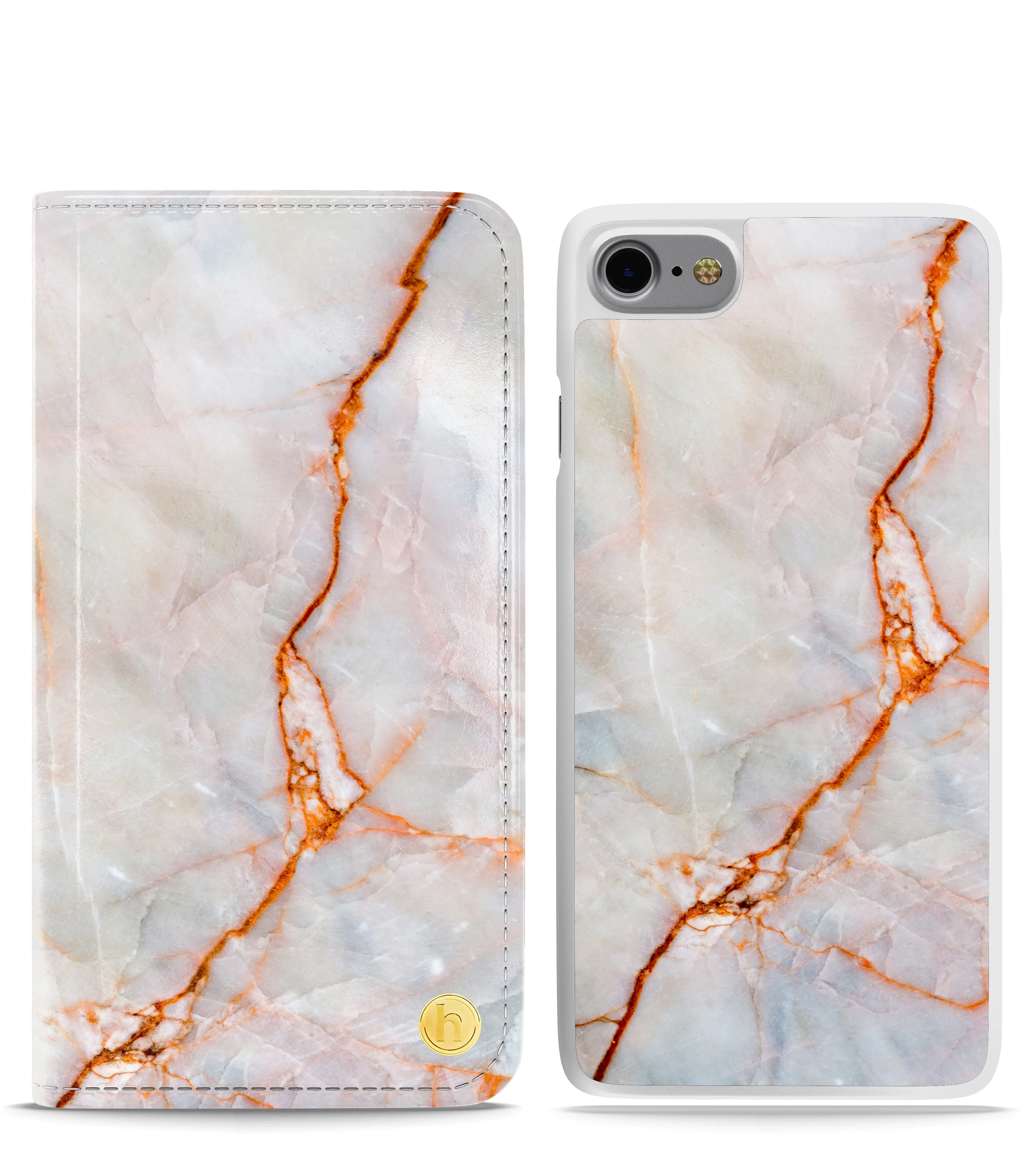 Holdit Style Magnet Wallet Case London Marble Series for iPhone 8/7/6/6S - 3 Card Pockets