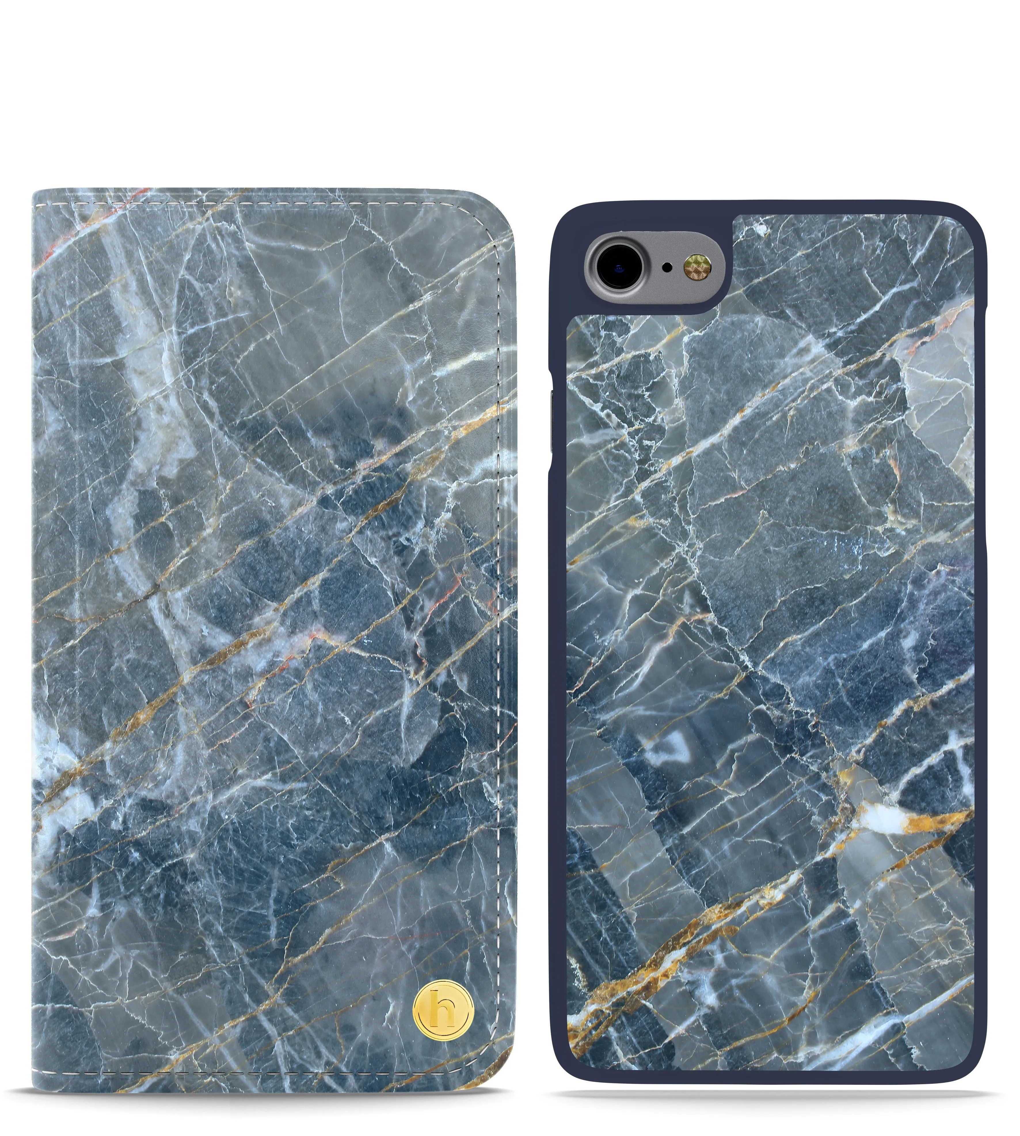 Holdit Style Magnet Wallet Case London Marble Series for iPhone 8/7/6/6S - 3 Card Pockets