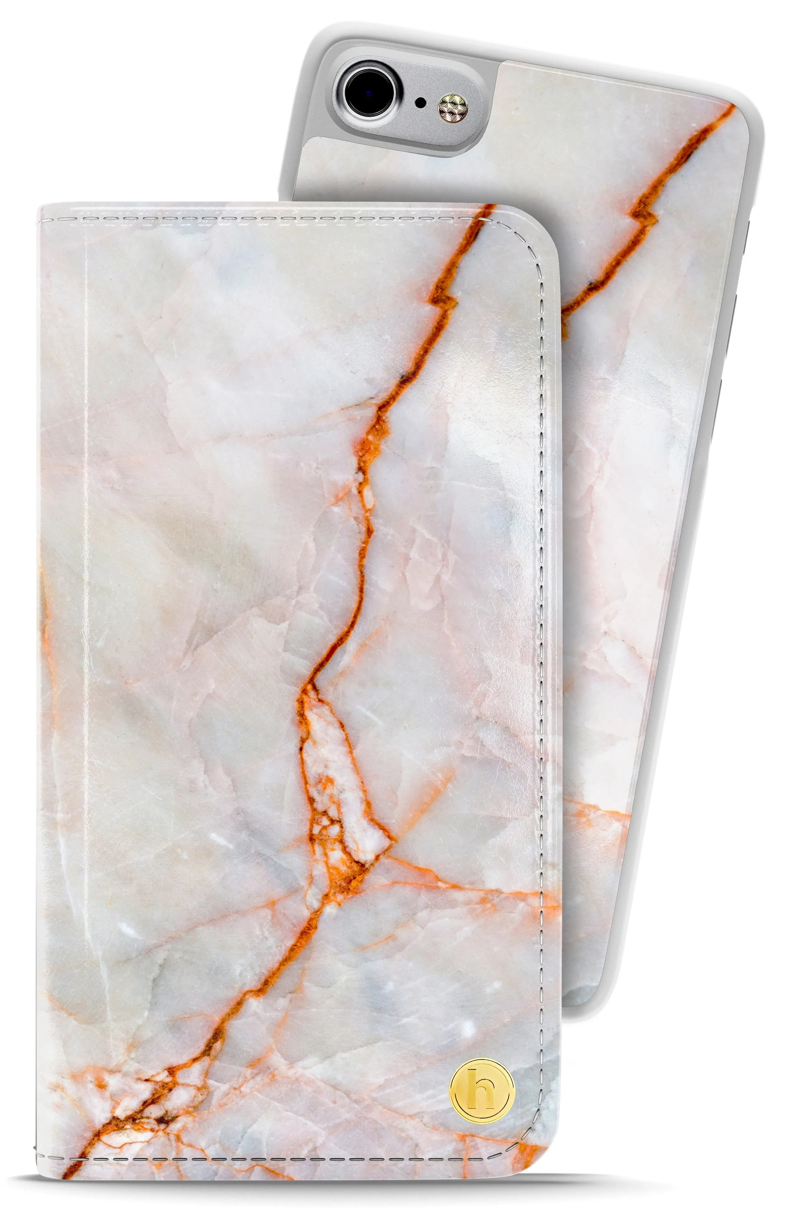 Holdit Style Magnet Wallet Case London Marble Series for iPhone 8/7/6/6S - 3 Card Pockets