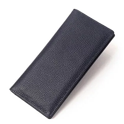 Hot Sale Men's Wallets Genuine Leather Men Purse Long Wallet Real Cowhide Mens Money Bag Cell Phone Wallet Man Card Holder