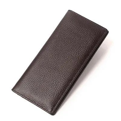 Hot Sale Men's Wallets Genuine Leather Men Purse Long Wallet Real Cowhide Mens Money Bag Cell Phone Wallet Man Card Holder