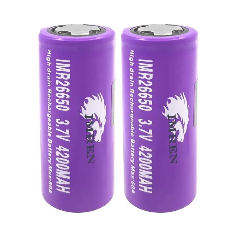 IMREN 26650 4200mAh 60A Rechargeable Lithium Battery  (2PCS/Pack)