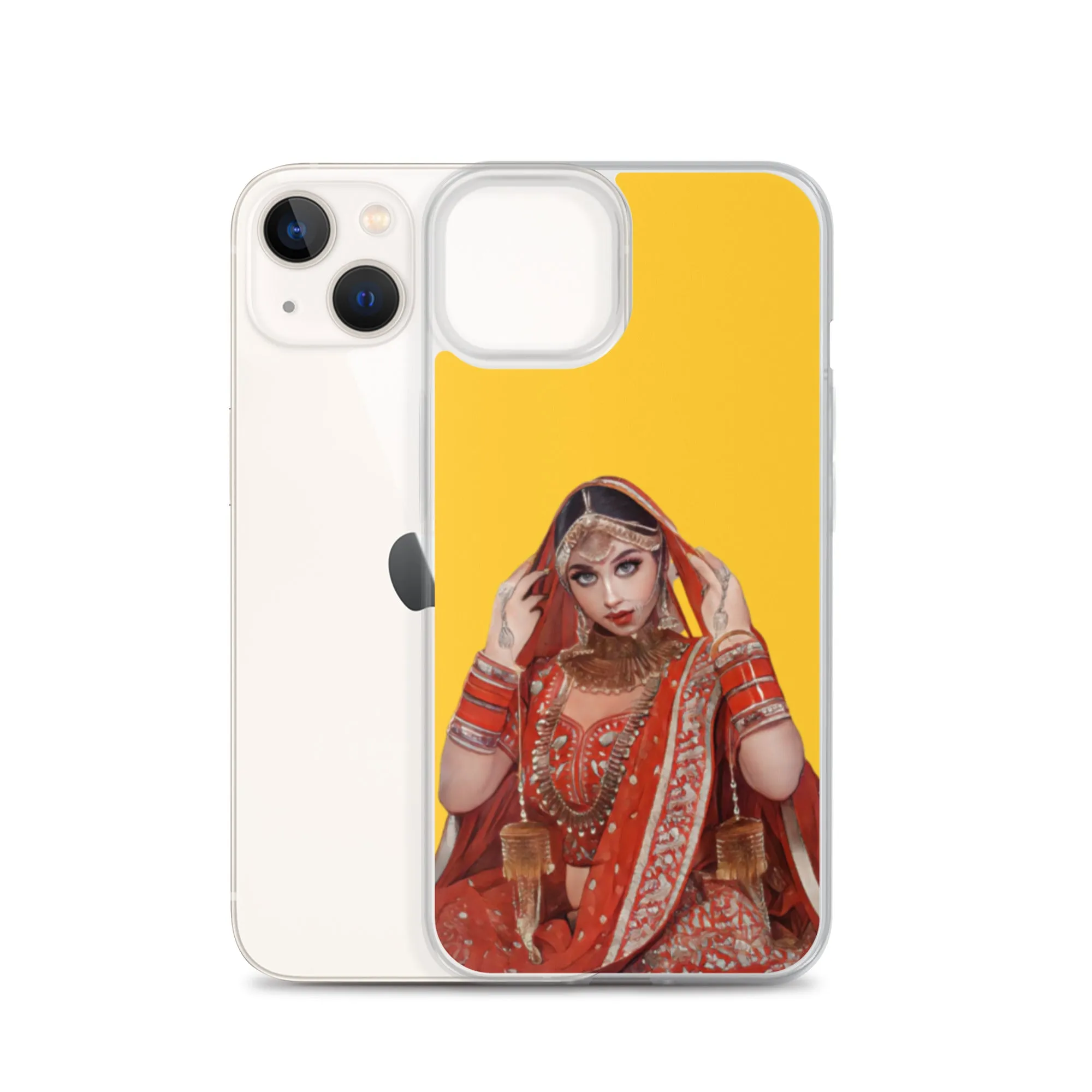 Indian bride illustration iPhone Case