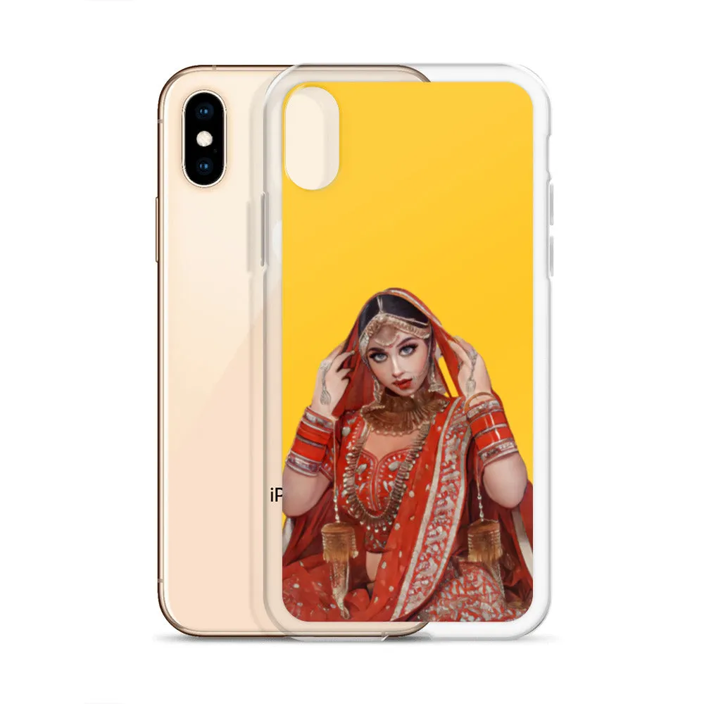 Indian bride illustration iPhone Case