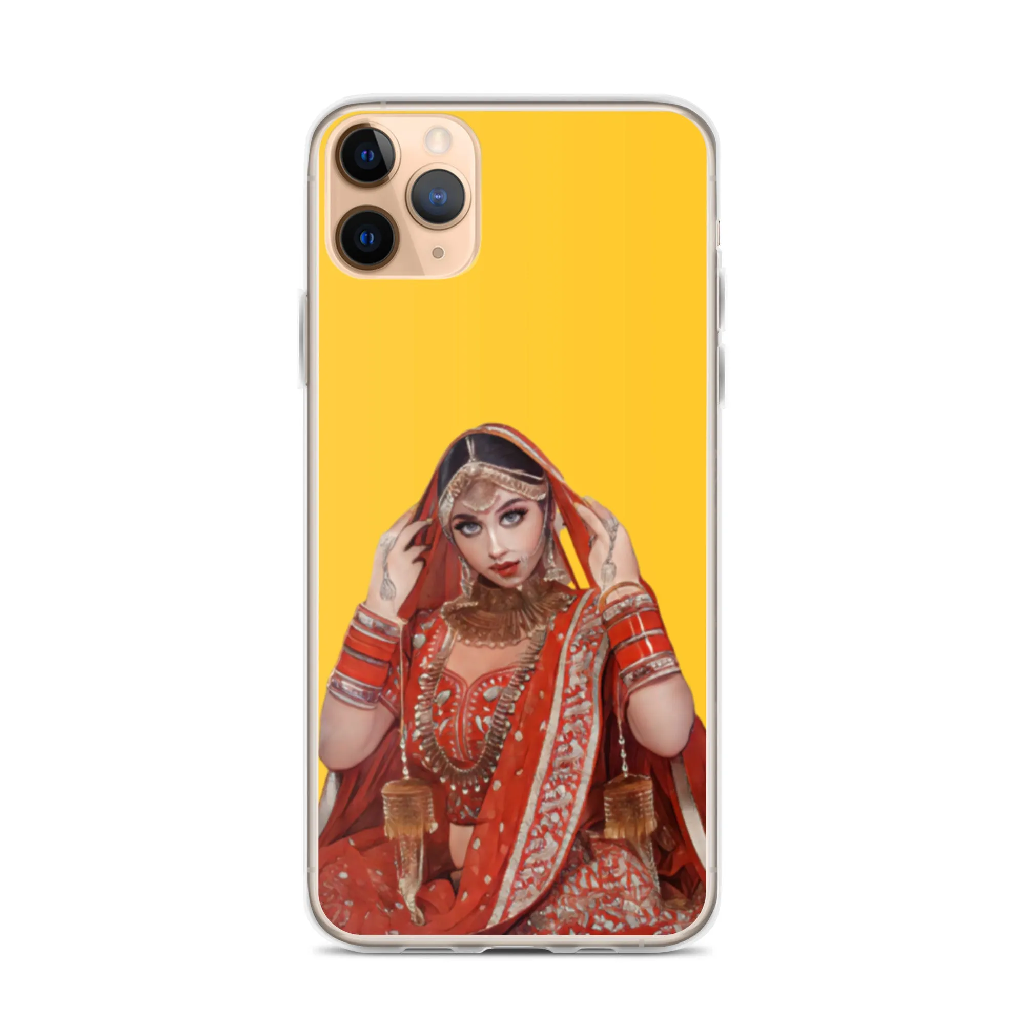 Indian bride illustration iPhone Case