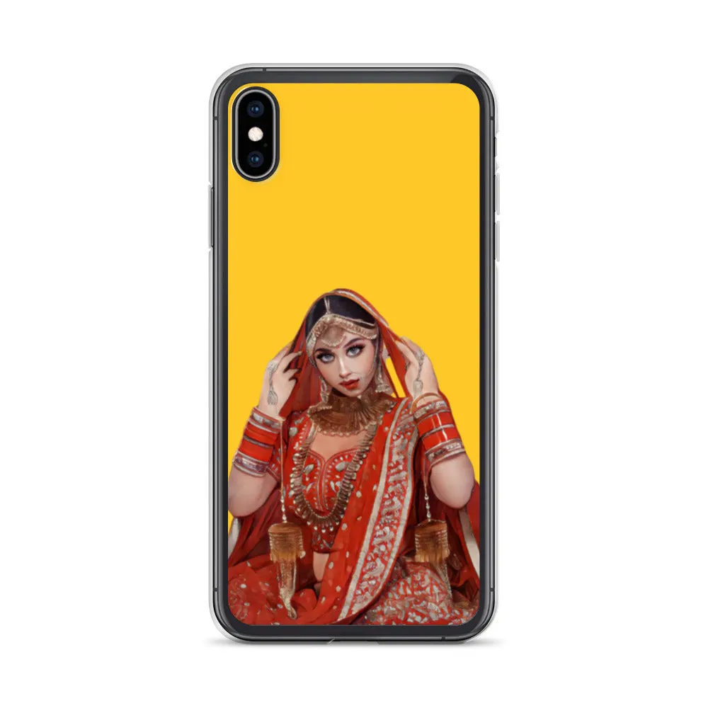 Indian bride illustration iPhone Case