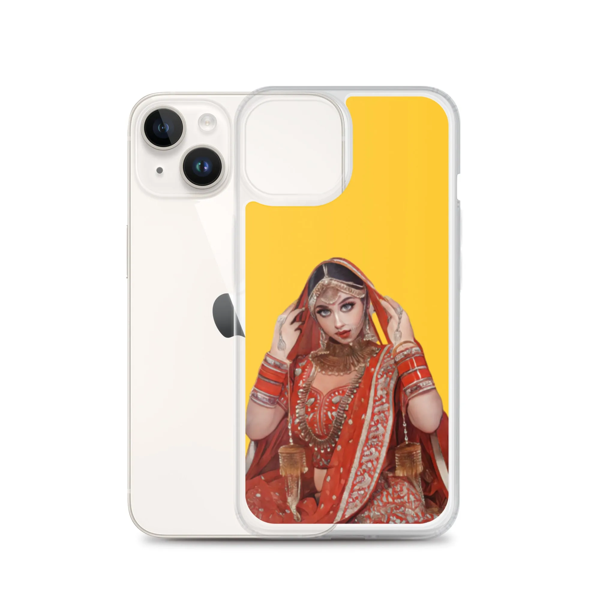 Indian bride illustration iPhone Case