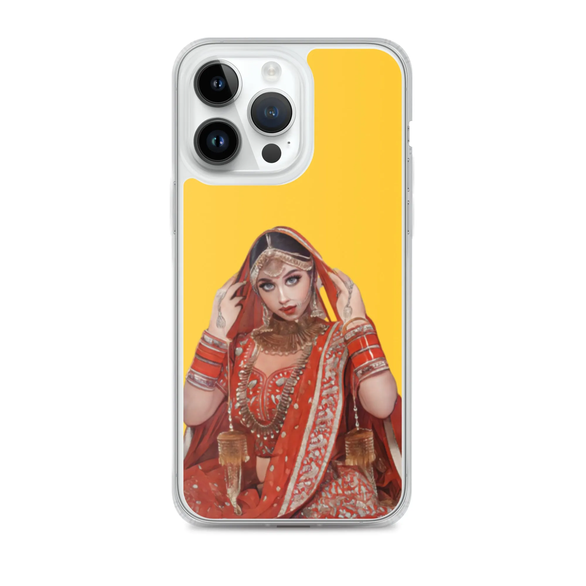 Indian bride illustration iPhone Case