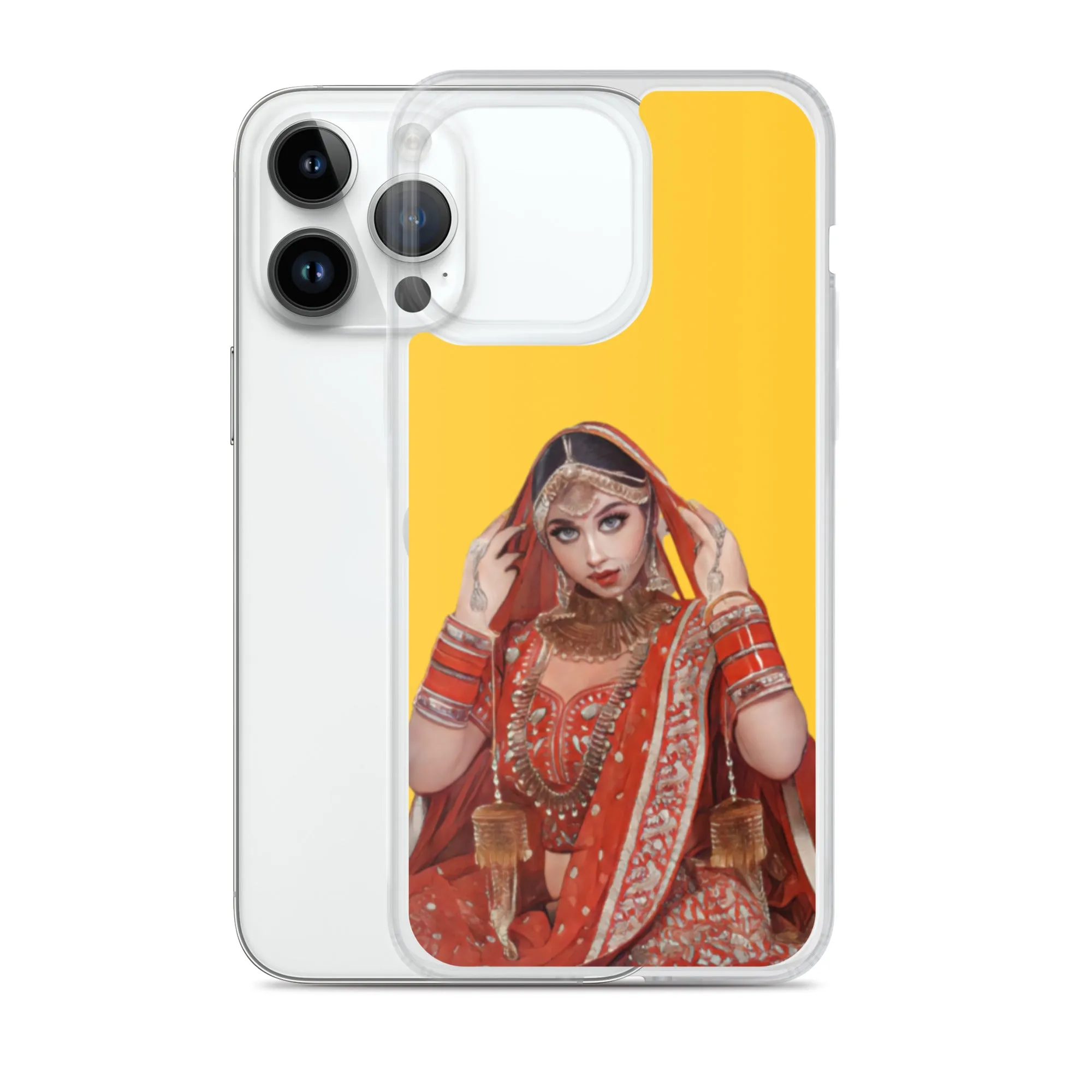 Indian bride illustration iPhone Case