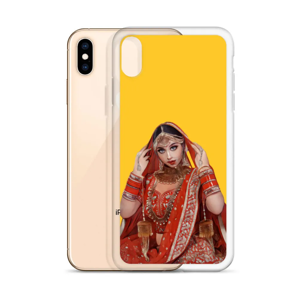 Indian bride illustration iPhone Case