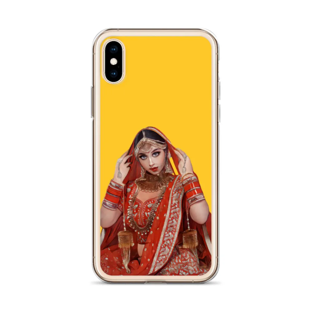 Indian bride illustration iPhone Case